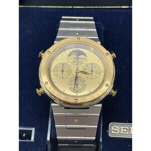 NEW OLD STOCK 1980s FULL SET Seiko Quartz Sports 100 RARE 7a48-7010 Vtg